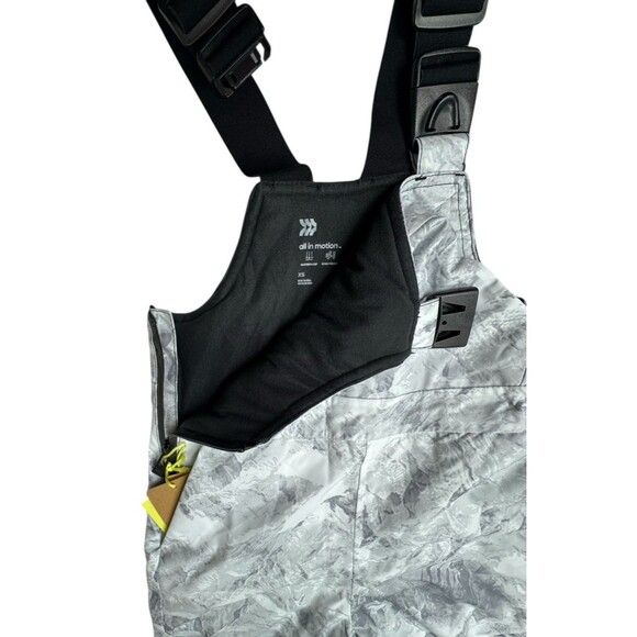 All in Motion Unisex Kids Snow Bib Pants Overalls Gray X-Small 4-5 Winter New - Picture 2 of 9